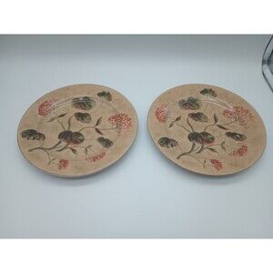 222 Fifth Asian Antique Salad Plates Set Of 2 Floral